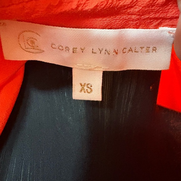 Corey Lynn Calter Anthropologie Pink and Orange Buttoned Midi Dress - Picture 15 of 15